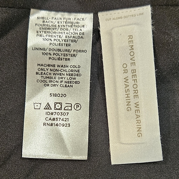 Loft Petites Leopard Print Faux Fur Jacket Coat Small Petite Brown Black Animal - Picture 8 of 8